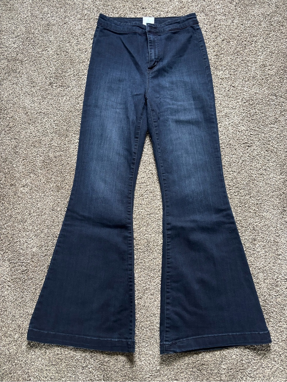High-Rise Flare Jeans in Dark Indigo